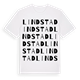 White t-shirt med Lindstad ordlek t-shirt