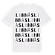 White t-shirt med Linnås ordlek t-shirt