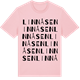 Pink Cotton t-shirt med Linnåsen ordlek t-shirt