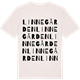 Vintage White t-shirt med Linnegården ordlek t-shirt