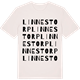 Vintage White t-shirt med Linnestorp ordlek t-shirt