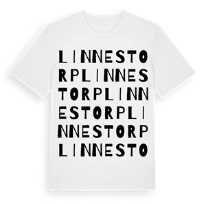 Linnestorp ordlek t-shirt – ekologisk bomull t-shirt från Pinshirt