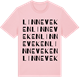 Pink Cotton t-shirt med Linneveken ordlek t-shirt