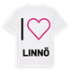 Jag älskar Linnö t-shirt stort tryck