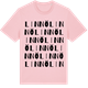 Pink Cotton t-shirt med Linnö ordlek t-shirt