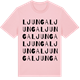Pink Cotton t-shirt med Ljunga ordlek t-shirt