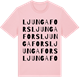 Pink Cotton t-shirt med Ljungafors ordlek t-shirt