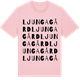 Pink Cotton t-shirt med Ljungagård ordlek t-shirt