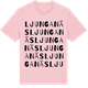 Pink Cotton t-shirt med Ljunganäs ordlek t-shirt