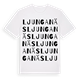 White t-shirt med Ljunganäs ordlek t-shirt