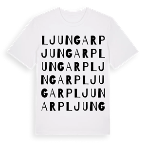 Ljungarp ordlek t-shirt – ekologisk bomull t-shirt från Pinshirt