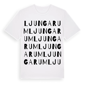 Ljungarum ordlek t-shirt – ekologisk bomull t-shirt från Pinshirt