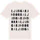 Vintage White t-shirt med Ljungarum norra ordlek t-shirt