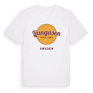 Ljungåsen cirkel t-shirt – ekologisk bomull t-shirt från Pinshirt