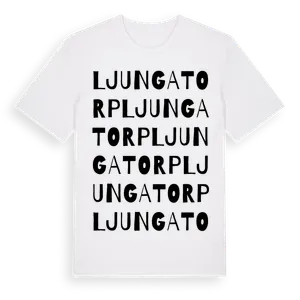 Ljungatorp ordlek t-shirt – ekologisk bomull t-shirt från Pinshirt