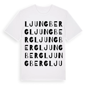 Ljungberg ordlek t-shirt – ekologisk bomull t-shirt från Pinshirt
