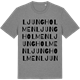 Mid Heather Gray t-shirt med Ljungholmen ordlek t-shirt