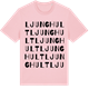 Pink Cotton t-shirt med Ljunghult ordlek t-shirt