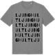 Mid Heather Gray t-shirt med Ljunghult ordlek t-shirt