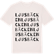 Vintage White t-shirt med Ljusbäcken ordlek t-shirt