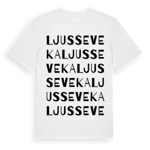 Ljusseveka ordlek t-shirt – ekologisk bomull t-shirt från Pinshirt