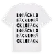 White t-shirt med Lobäck ordlek t-shirt