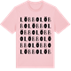 Pink Cotton t-shirt med Löbbo ordlek t-shirt