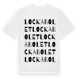 White t-shirt med Lockabolet ordlek t-shirt