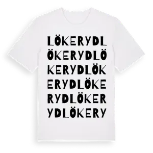 Lökeryd ordlek t-shirt – ekologisk bomull t-shirt från Pinshirt