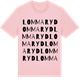 Pink Cotton t-shirt med Lommaryd ordlek t-shirt
