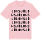 Pink Cotton t-shirt med Lomsjö ordlek t-shirt