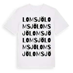 Lomsjö ordlek t-shirt – ekologisk bomull t-shirt från Pinshirt