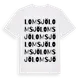 White t-shirt med Lomsjö ordlek t-shirt