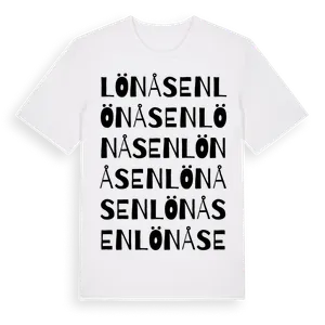 Lönåsen ordlek t-shirt – ekologisk bomull t-shirt från Pinshirt