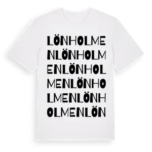 Lönholmen ordlek t-shirt – ekologisk bomull t-shirt från Pinshirt