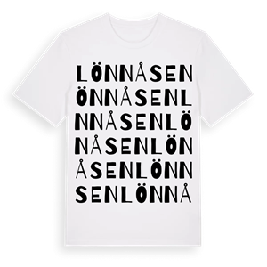 Lönnåsen ordlek t-shirt – ekologisk bomull t-shirt från Pinshirt