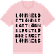 Pink Cotton t-shirt med Lönnberget ordlek t-shirt