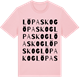 Pink Cotton t-shirt med Löpaskog ordlek t-shirt