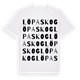 White t-shirt med Löpaskog ordlek t-shirt