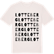 Vintage White t-shirt med Lotteberg ordlek t-shirt