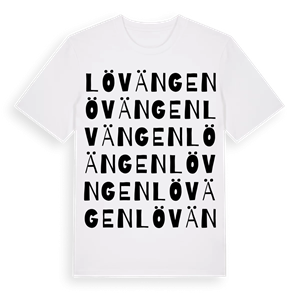 Lövängen ordlek t-shirt – ekologisk bomull t-shirt från Pinshirt