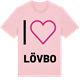 Pink Cotton t-shirt med Jag älskar Lövbo t-shirt stort tryck