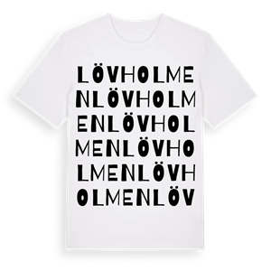 Lövholmen ordlek t-shirt – ekologisk bomull t-shirt från Pinshirt
