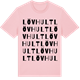 Pink Cotton t-shirt med Lövhult ordlek t-shirt