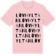 Pink Cotton t-shirt med Lövhyltan ordlek t-shirt