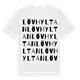 White t-shirt med Lövhyltan ordlek t-shirt