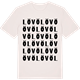 Vintage White t-shirt med Lövö ordlek t-shirt
