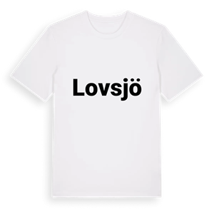 Lovsjö fetstil t-shirt – ekologisk bomull t-shirt från Pinshirt