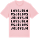 Pink Cotton t-shirt med Lovsjö ordlek t-shirt
