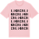 Pink Cotton t-shirt med Lugnen ordlek t-shirt